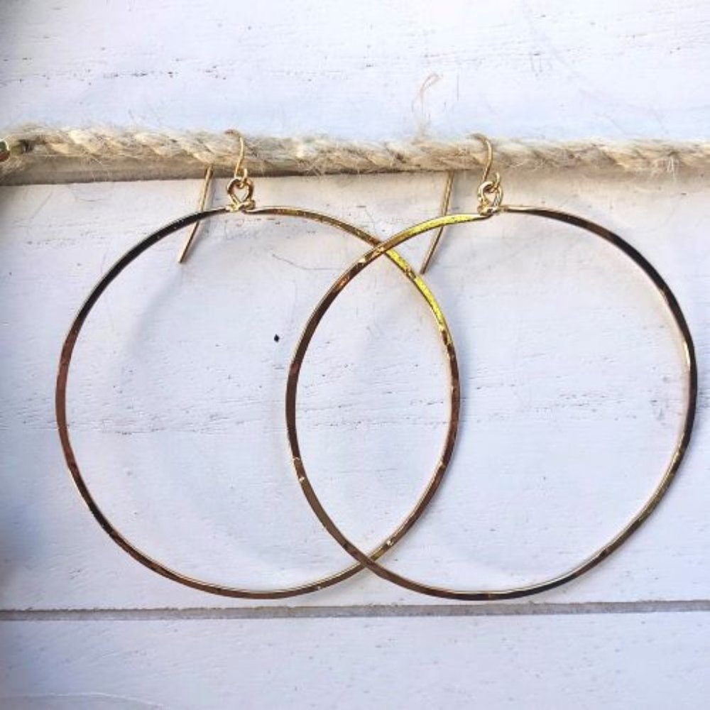 Large Minimalistic Gold Hoops